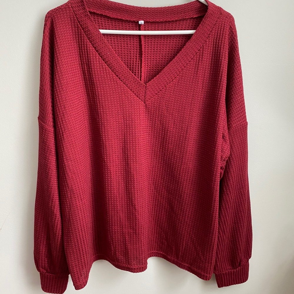 waffle knit sweater